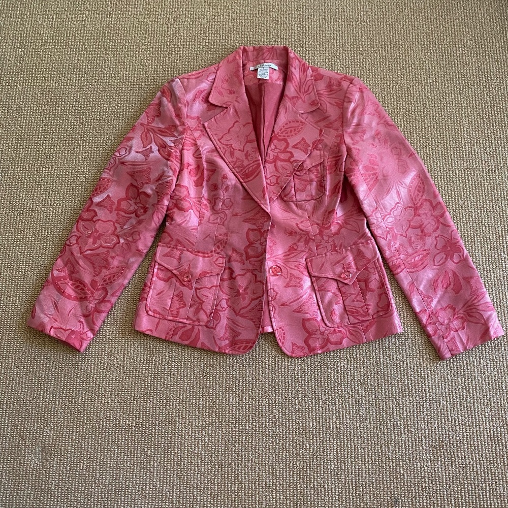 Z.B.D. Design Pink Floral Blazer, Size 8